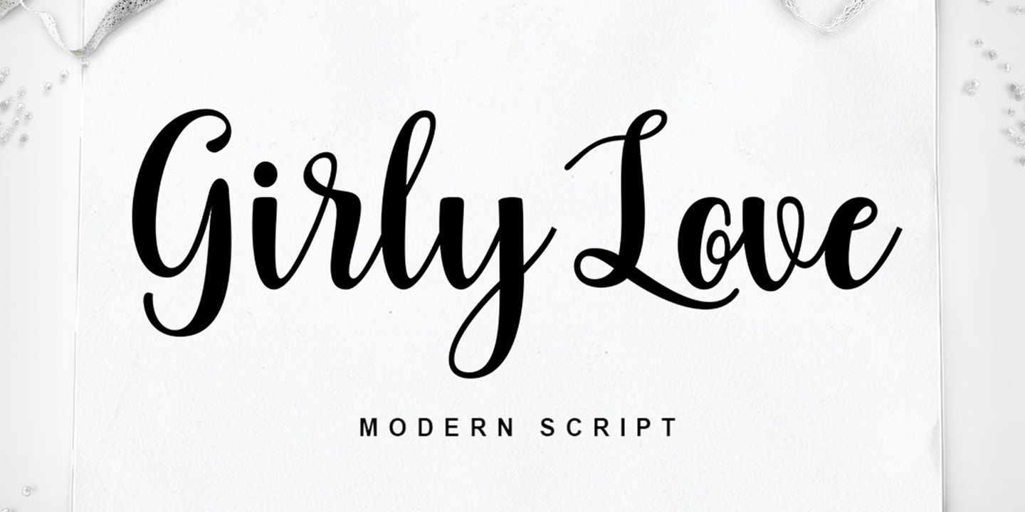 Girly Love Font preview
